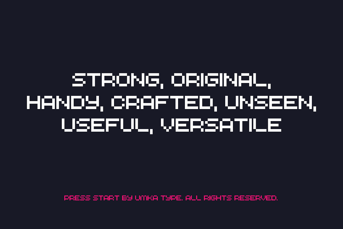 PressStart Pixel Game Font, a Sans Serif Font by alpercakici (Photo 11 of 13)