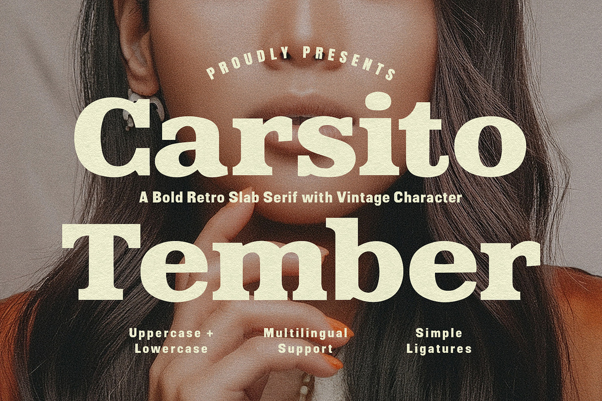 Carsito Tember Bold Retro Slab Serif, a Slab Serif Font by Maulana Creative (Photo 1 of 7)