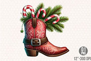 Christmas Western PNG, an Illustration by Designking (Thumbnail 1 of 4)