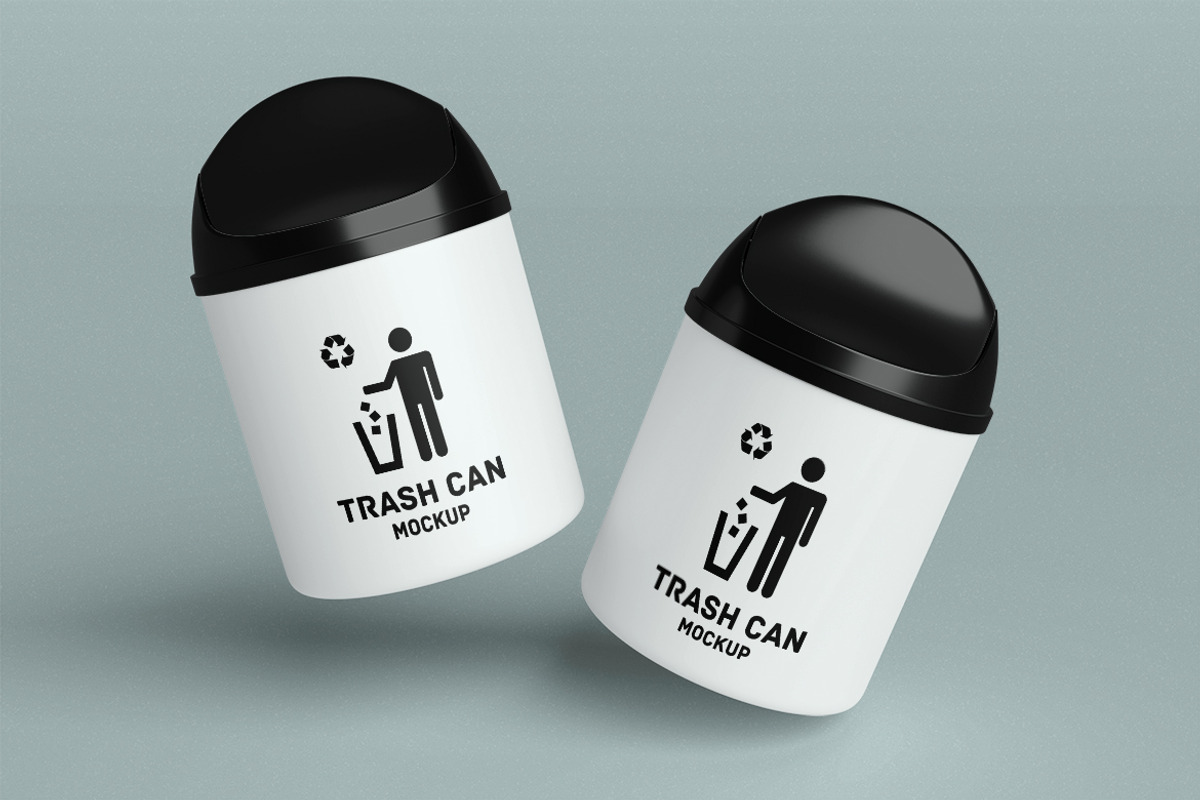 Trash Can Mockup, an Advertising Mockup by Twins_studio926 (Photo 3 of 5)