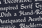 Decorative Medieval Blackletter Font, a Script Font by Century Library (Thumbnail 1 of 12)