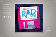 Retro Sci-fi Flyer Floppy Disk Party, a Flyer Template by Storm Pixels (Thumbnail 1 of 4)