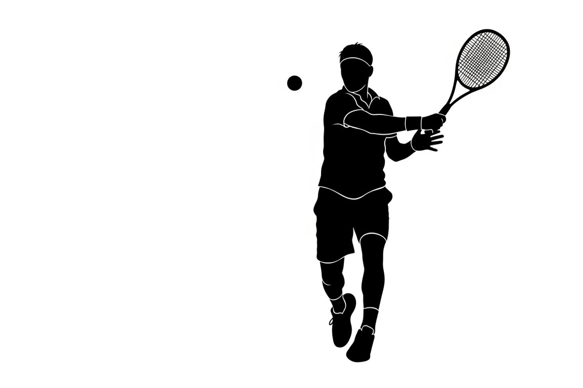 A dynamic Tennis Player Silhouettes, an Illustration by Amazin_art (Photo 31 of 31)