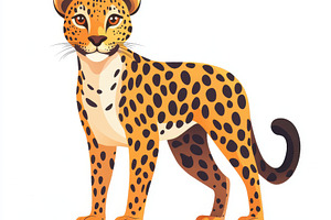 Cheetah illustration African wildlif, an Animal Photo by Pixeness Studio
