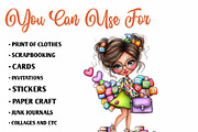 Whimsical Cute Teacher Clipart, a Seasonal Illustration by CreationArt (Thumbnail 5 of 7)