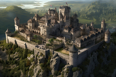 Castle in the middle of the mountain, a Photo by Iftikhar Alam