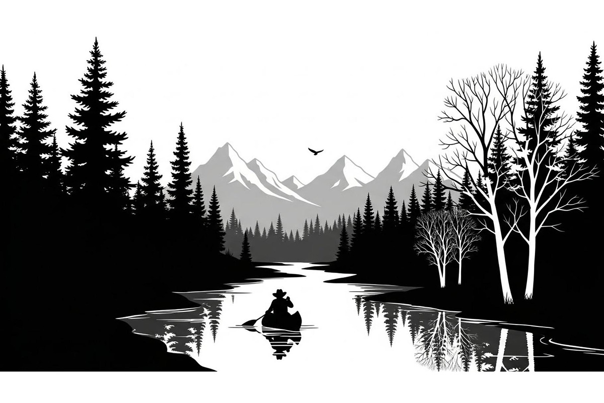 Nature Landscape Silhouette Vector B, an Illustration by Designer_Momina (Photo 30 of 51)