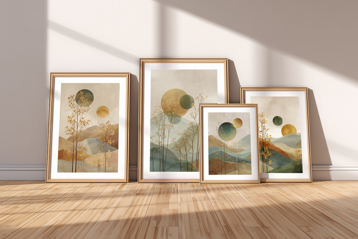 Modern Nature Landscape Illustration, a Decorative Illustration by Housui Patterns (Photo 9 of 12)