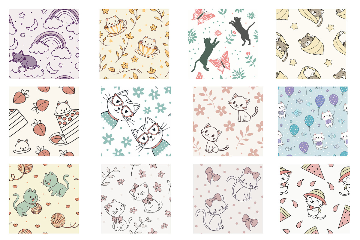 Cat Face Digital Papers  Background, an Arts & Entertainment Photo by Wow Magic (Photo 1 of 2)