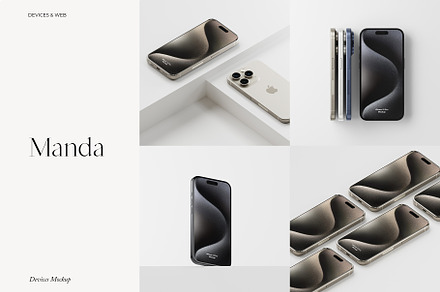 Manda - iPhone 15 Pro Mockup, an iPhone Mockup by Momogi