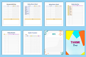 2024-2025 Kids Chore Charts Canva