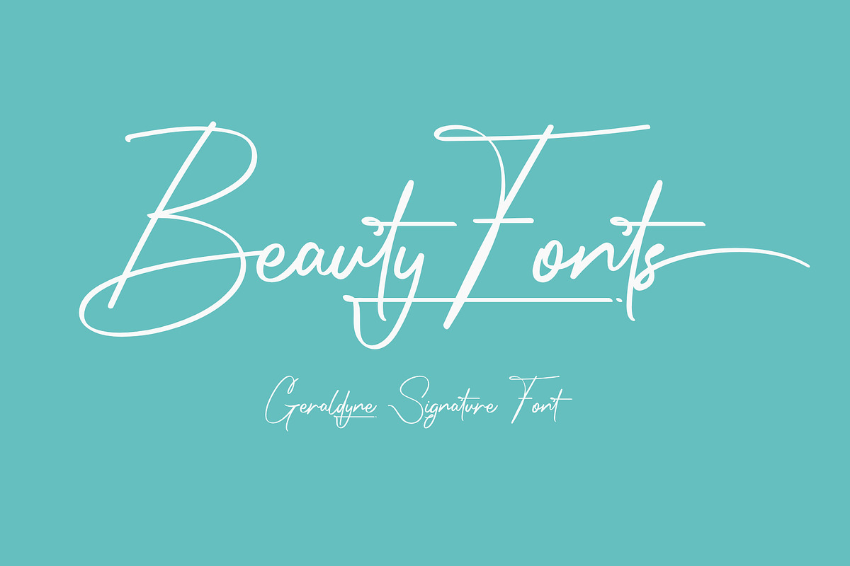 Geraldyne Signature, a Script Font by Sealoung (Photo 14 of 18)