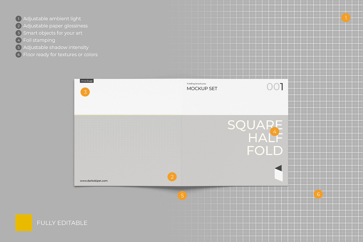 Folding Brochure Mockup Set, a Product Mockup by KIPET (Photo 3 of 15)