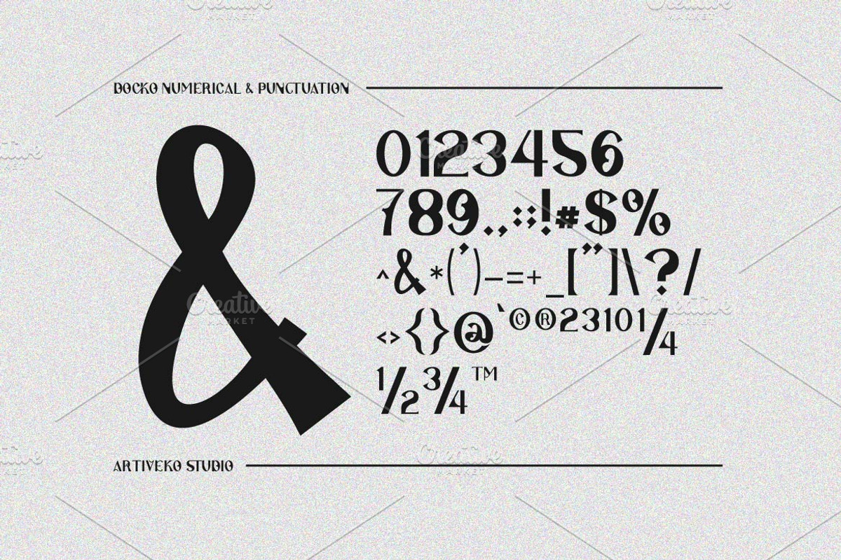 Docko Medieval Sans Serif, a Sans Serif Font by Artiveko (Photo 8 of 8)