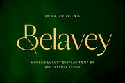 Belavey Modern Luxury Display Font, a Sans Serif Font by RHD Creative Studio (Thumbnail 1 of 9)