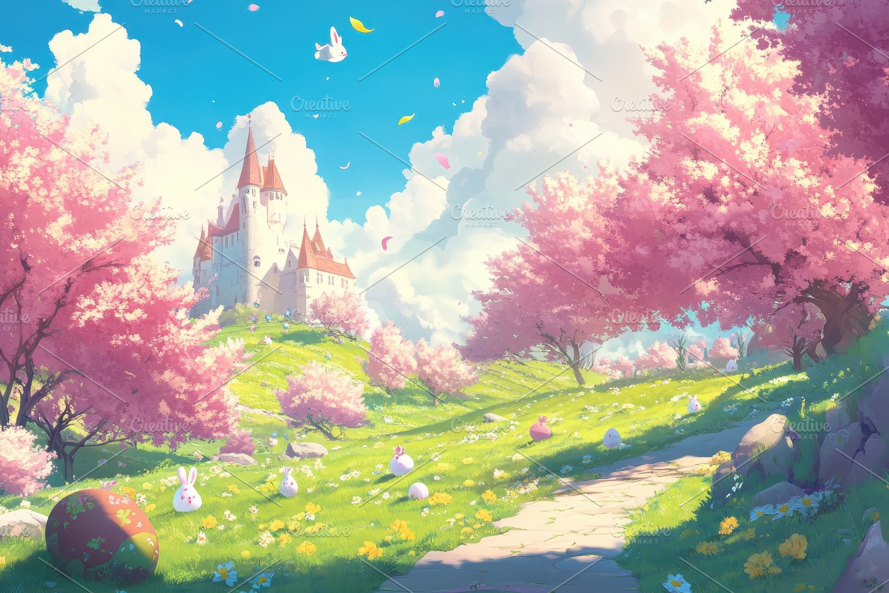 Whimsical anime world filled with pa, a Photo by Iftikhar Alam