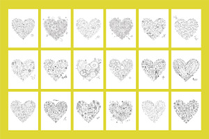 Love. Coloring Book. 37 Hearts