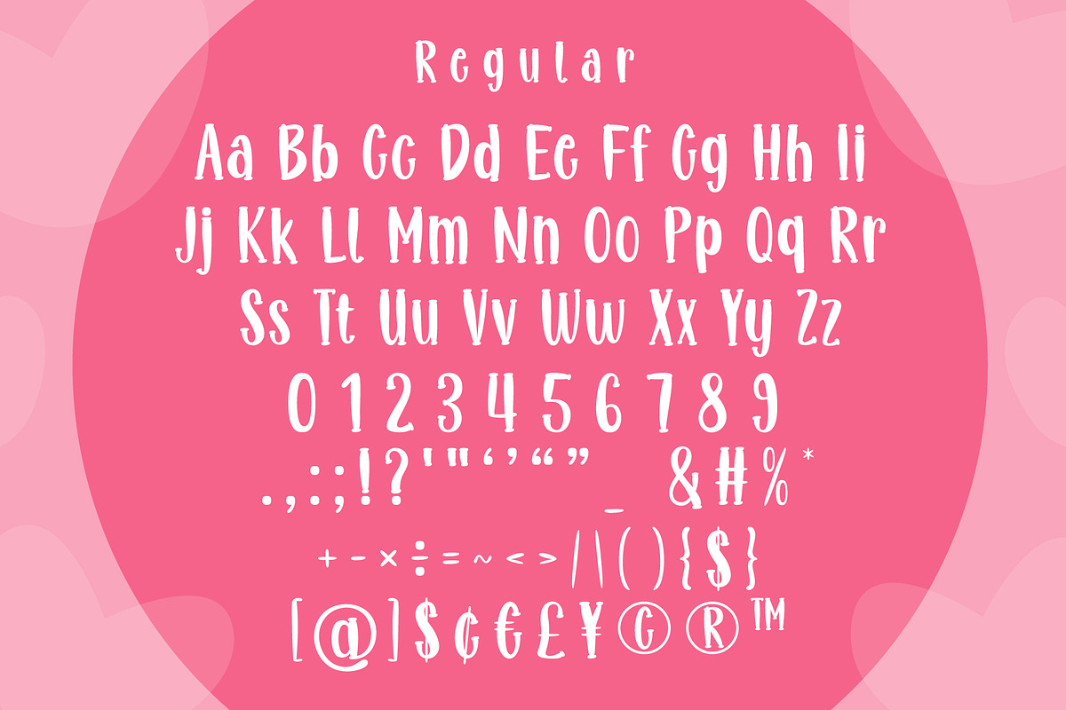 Minnie Heart Font, a Handwritten Font by KengGraphic (Photo 7 of 9)