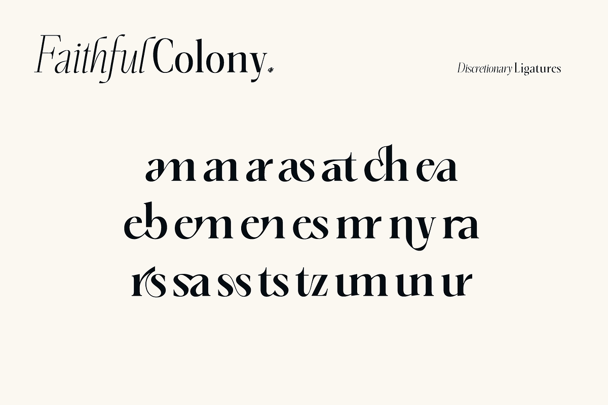 Faithful Colony - Elegant Serif, a Serif Font by creativemedialab (Photo 6 of 13)
