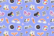 LGBTQ sticker pack set + patterns, a Graphic by PaperTrident (Thumbnail 3 of 4)