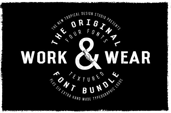 Workwear Retro Font Logo Bundle