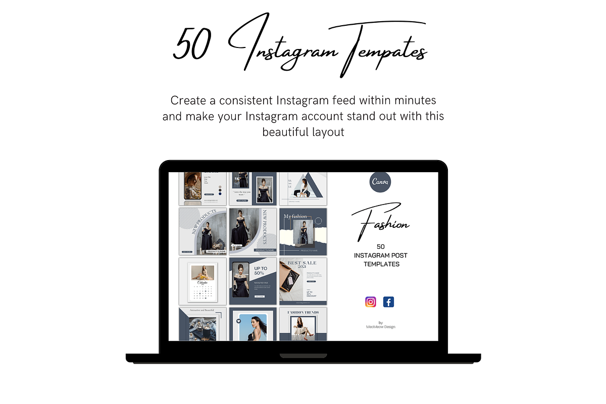 Fashion Social Media Pack, a Social Media Template by Meoww_Design (Photo 2 of 6)