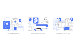 AI Technology In Logistics Abstract