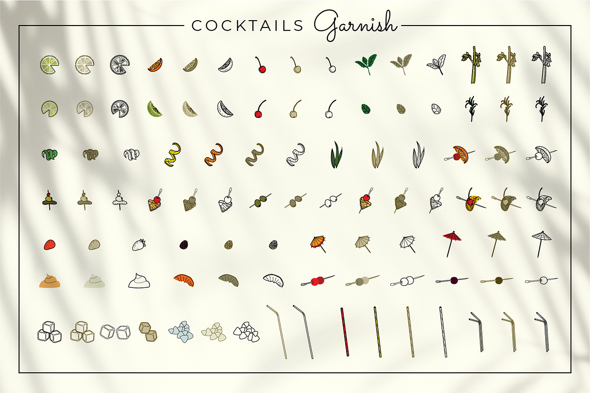 Elegant Bar Cocktail bundle, a Food Illustration by Chakraborty Design (Photo 9 of 13)