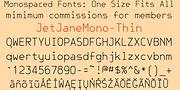 JetJaneMono, a Sans Serif Font by Ingrimayne Type (Thumbnail 6 of 11)