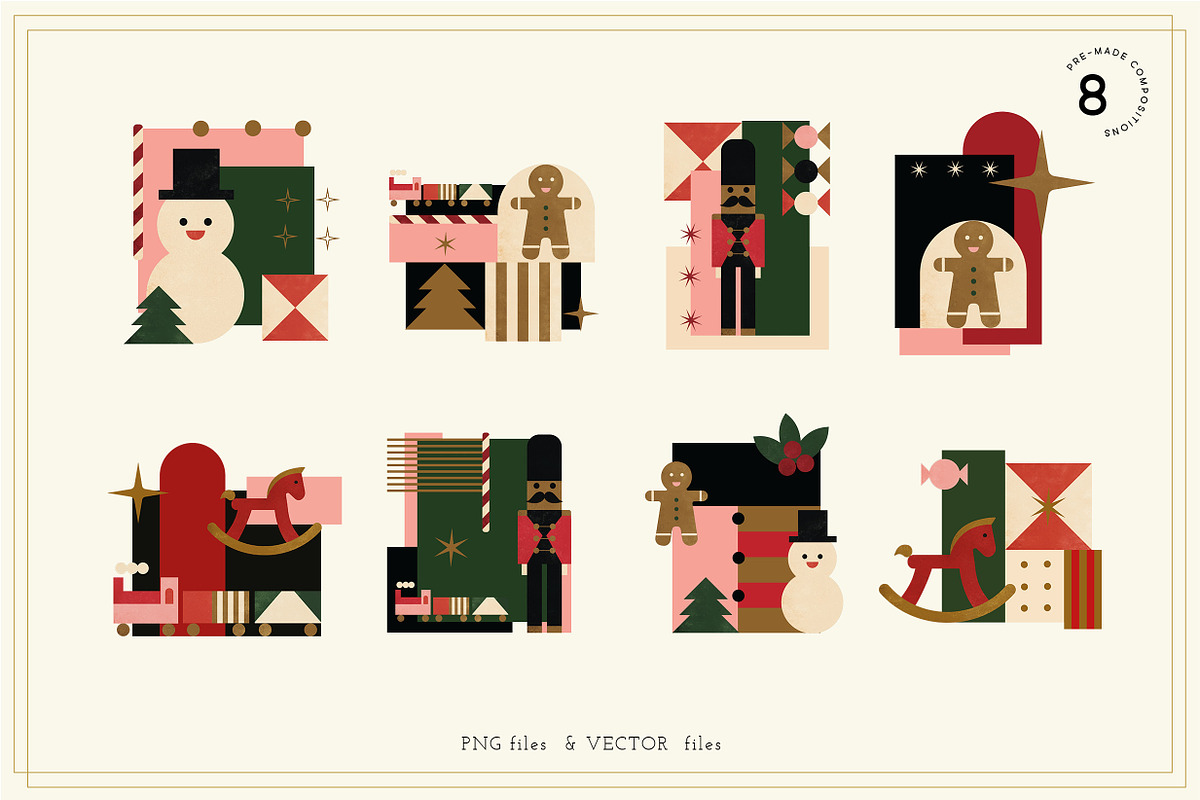 Abstract Christmas Set, an Illustration by All This Concept (Photo 4 of 10)