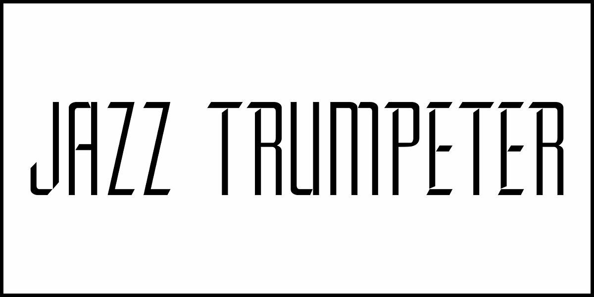 Jazz Trumpeter JNL, a Font by Jeff Levine Fonts (Photo 2 of 5)