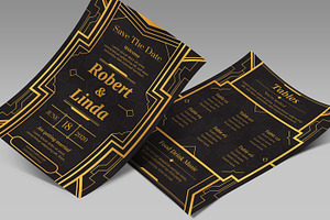 Art Deco Flyers Black & Gold