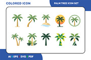 Palm Tree Vector Icon Collection, a Duotone Icon by Fontmine Studio (Thumbnail 1 of 3)