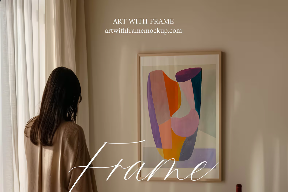 10 Frame Mockups with Person, an Advertising Mockup by ArtwithFrame (Photo 3 of 13)