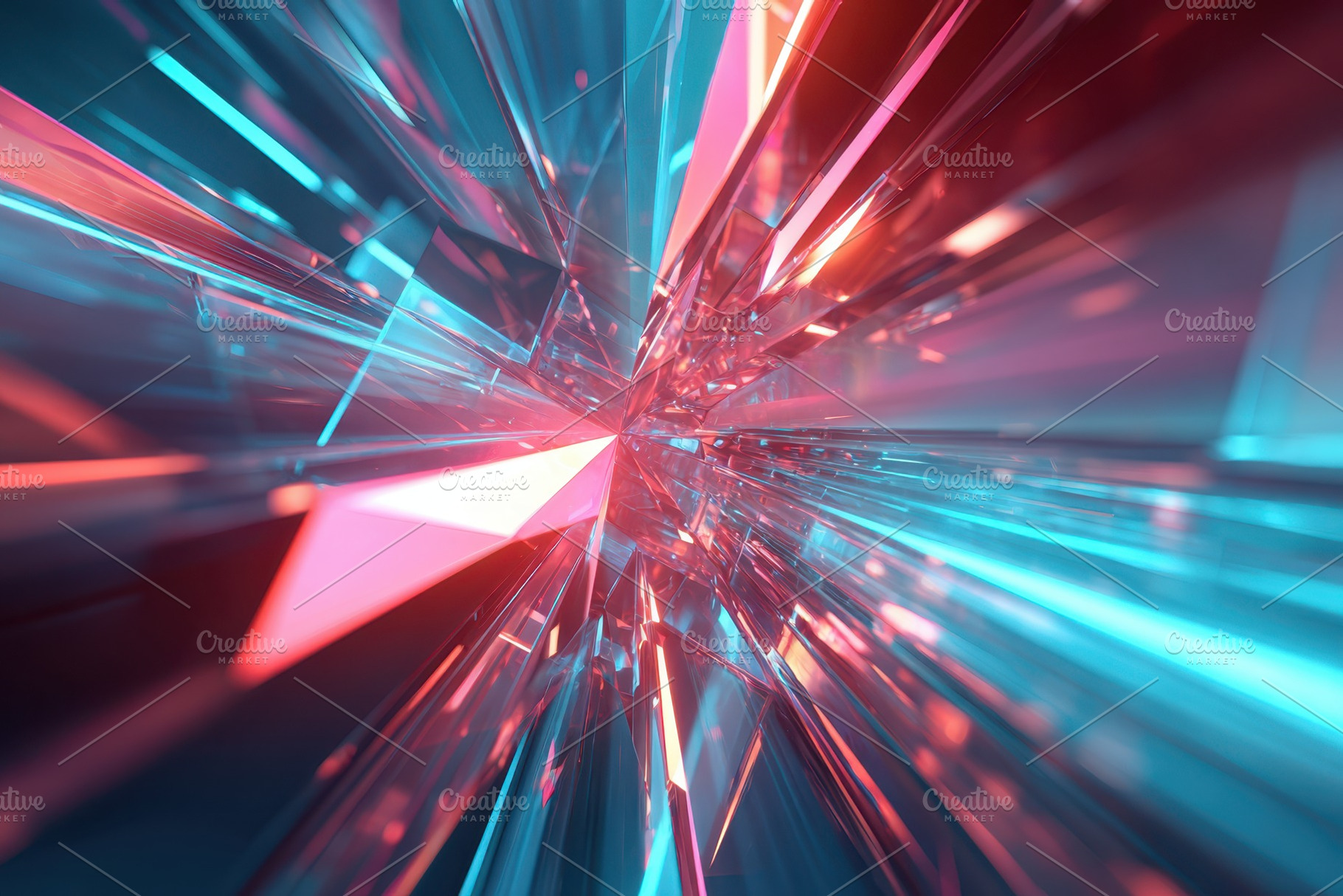 Neon crystal burst, a Wallpaper Photo by AlyaAnd