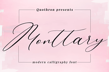 Monttary - Modern calligraphy font