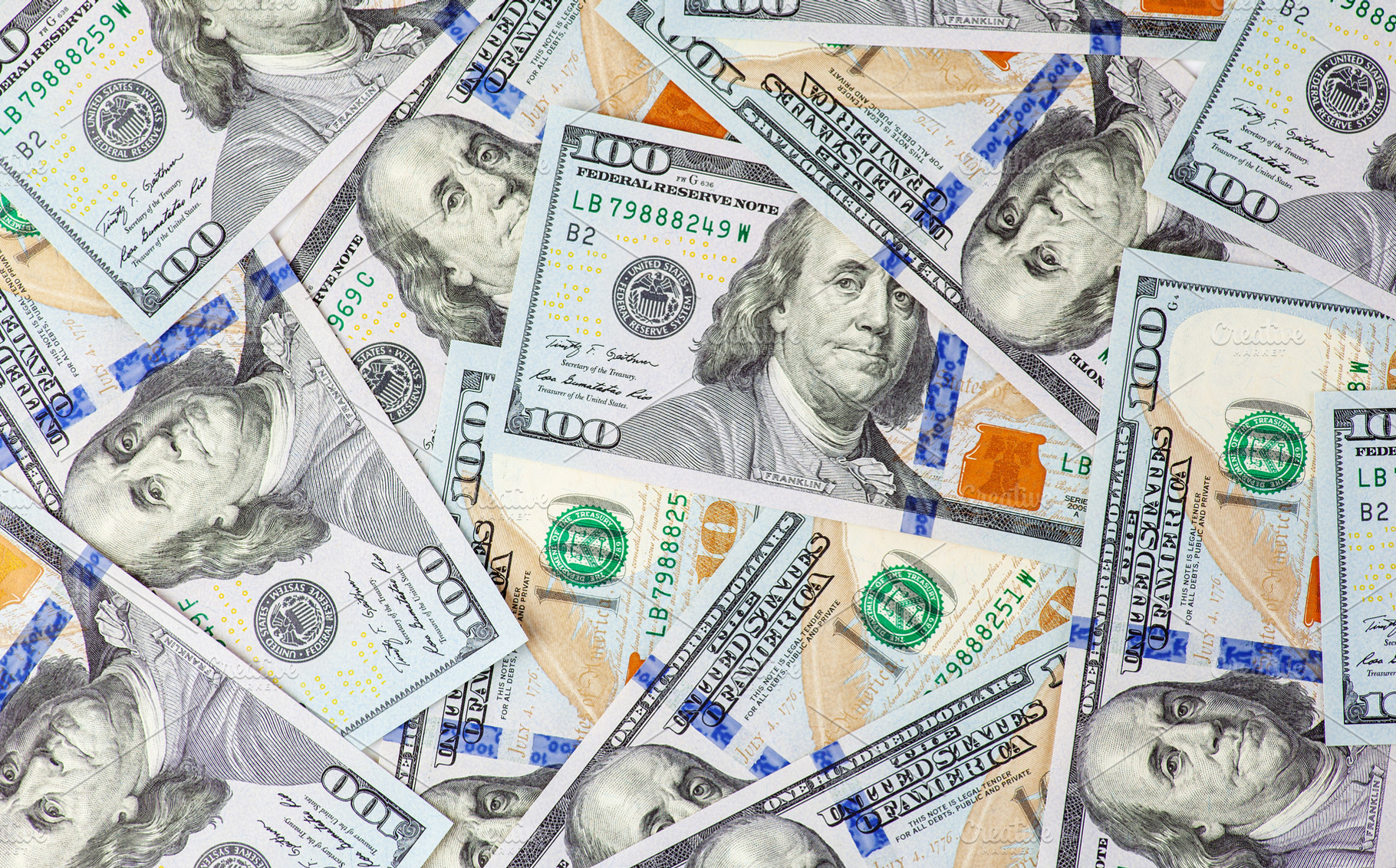 one hundred dollar bills money backg, a Business Photo by AlexZaitsev
