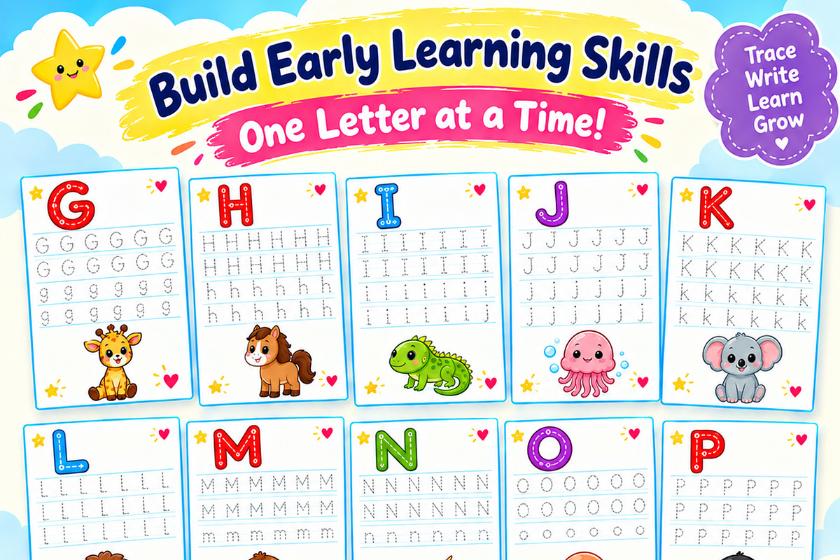 Alphabet Tracing Workbook A to Z, an Education Illustration by Mohammad Sarfaraz (Photo 9 of 13)