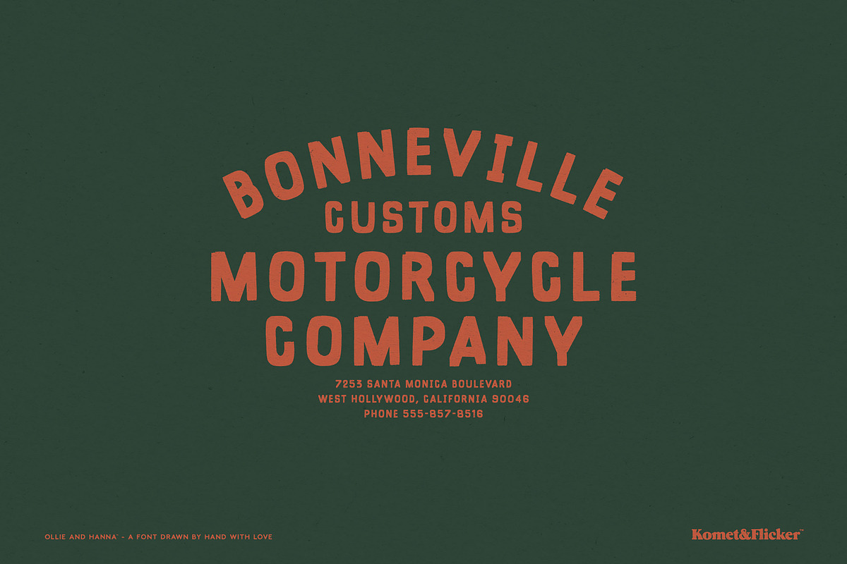 Ollie and Hanna, a Sans Serif Font by Komet & Flicker (Photo 9 of 13)