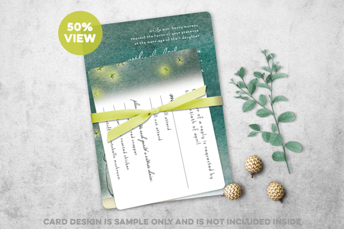 Tied Invitation+RSVP Mockup, a Print Template by Hype Your Prints (Photo 6 of 7)
