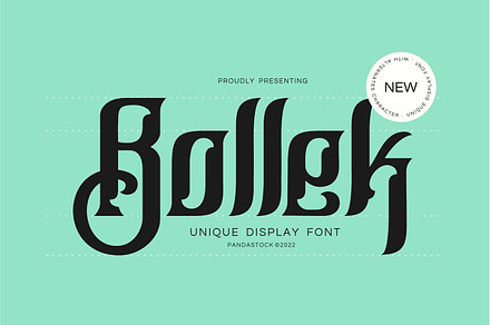 Bollek - Blackletter Typeface, a Blackletter Font by Imoodev