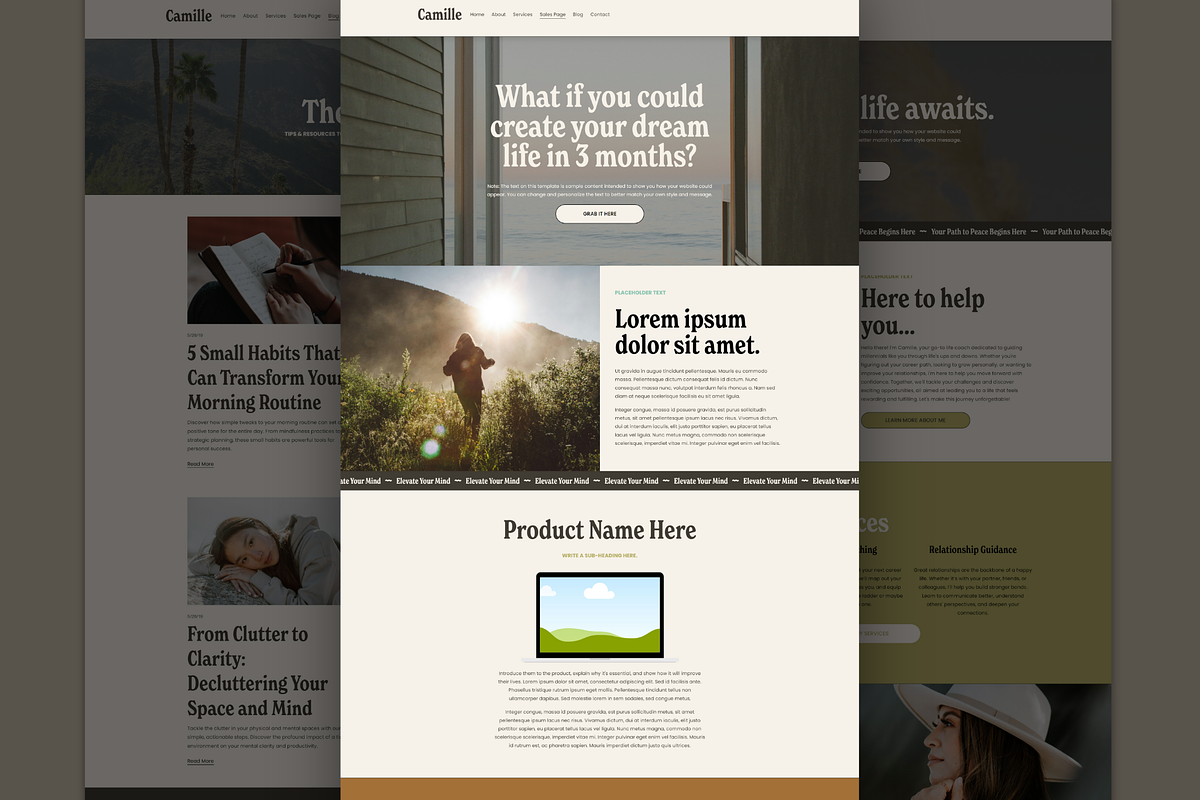 Squarespace Coach Website Template preview 2