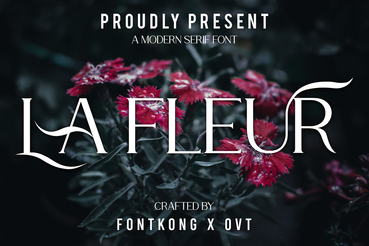 La Fleur - Serif Typeface, a Serif Font by overlaytemplates (Photo 1 of 5)
