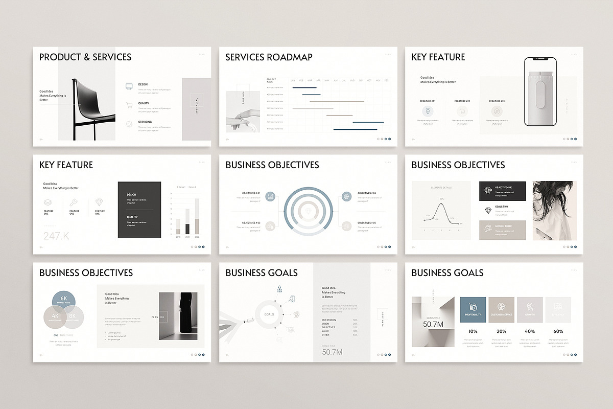 Minimal Business Plan Template Canva, a Presentation Template by ArtisanaAura (Photo 7 of 20)