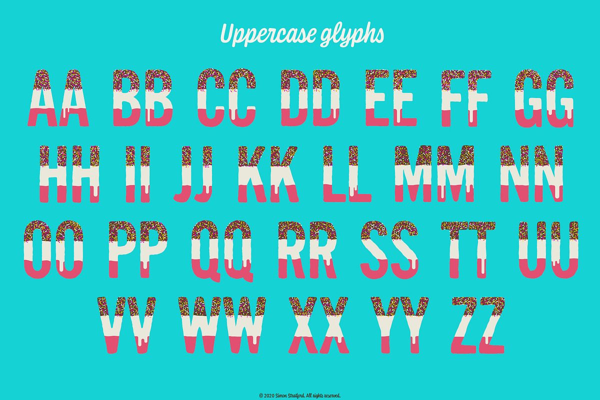 Display Font — Fab Ice Lolly type preview 7
