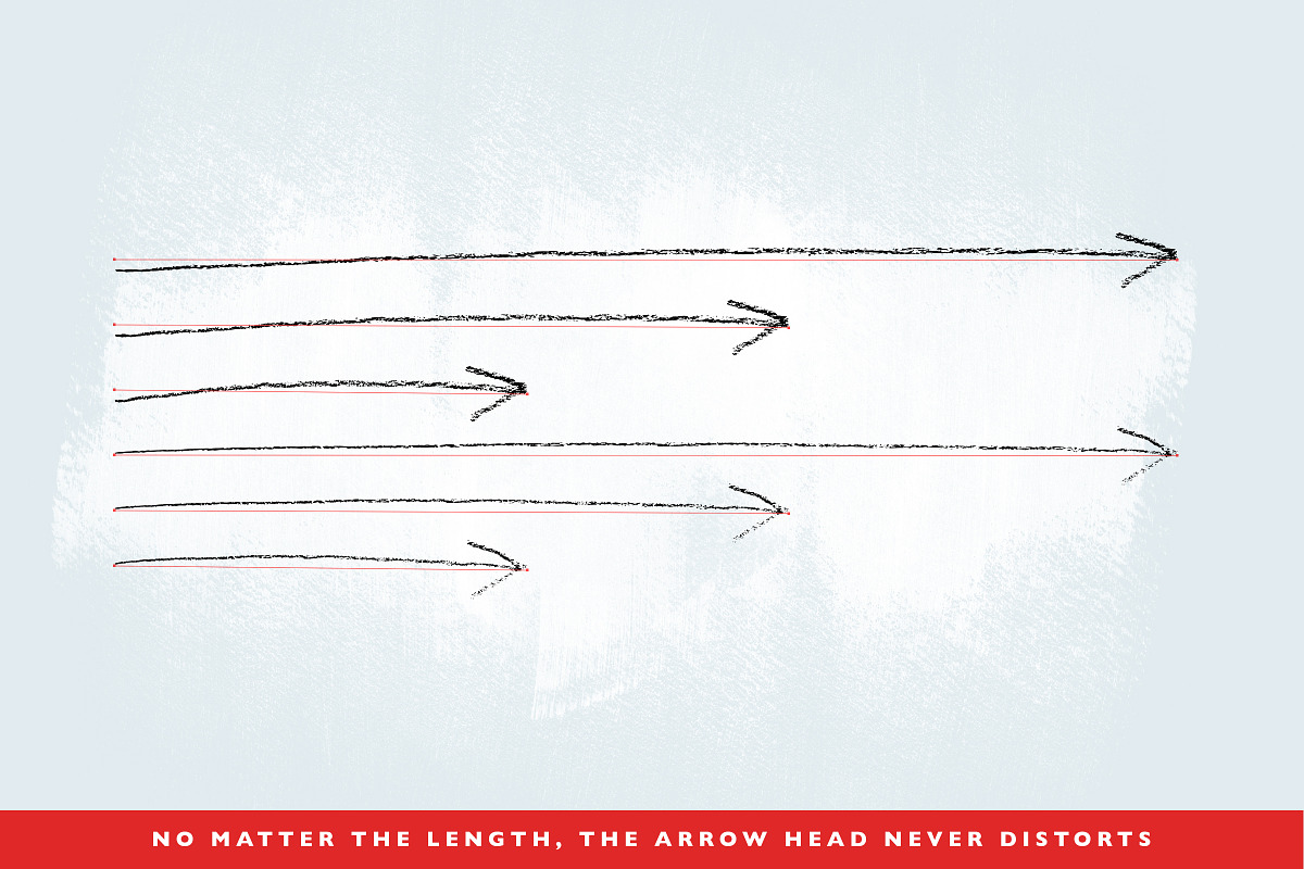 Handmade Arrow Illustrator Brushes, a Brush Add-On by Abbie May (Photo 3 of 5)