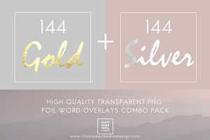 GOLD & SILVER FOIL WORD OVERLAY PACK