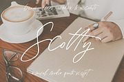 Scotty: a Social Media Quote Script, a Script Font by Margot + Co (Thumbnail 1 of 12)