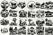 Cow SVG Bundle. Farm scene, an Animal Illustration by DENIDigitalArtSudio (Thumbnail 6 of 8)