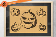 32 Halloween Pumpkin Stamp Brushes, a Brush Add-On by vectstudio (Thumbnail 5 of 10)